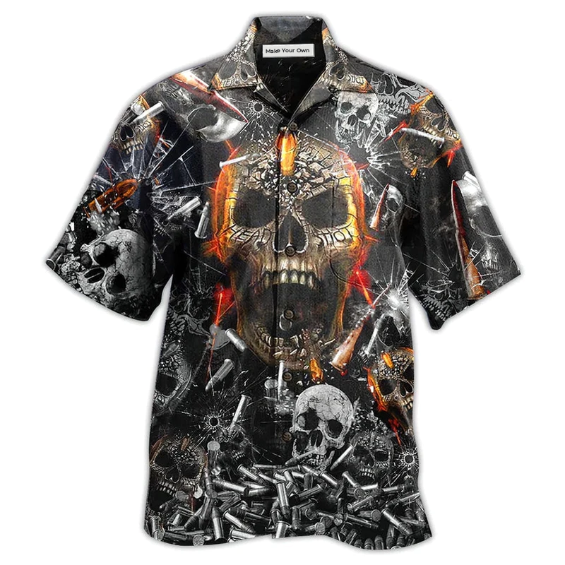 Hawaiian Shirt / Adults / S Skull Oh My Skull - Hawaiian Shirt - Reefox