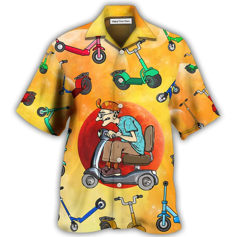 Hawaiian Shirt / Adults / S Scooter Solar System Never Underestimate - Hawaiian Shirt - Reefox