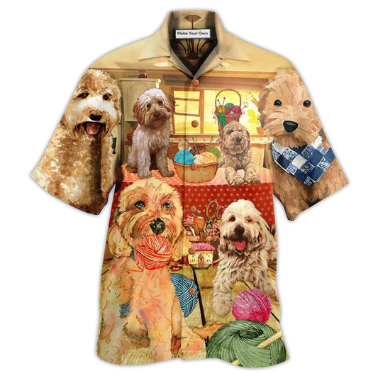 Hawaiian Shirt / Adults / S Goldendoodle Lovely Dog Crochet - Hawaiian Shirt - Reefox
