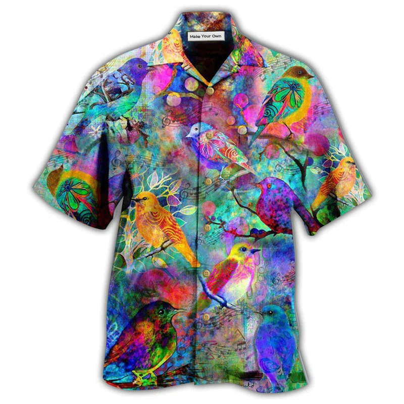 Hawaiian Shirt / Adults / S Robin Birds Colorful Mix Color - Hawaiian Shirt - Reefox
