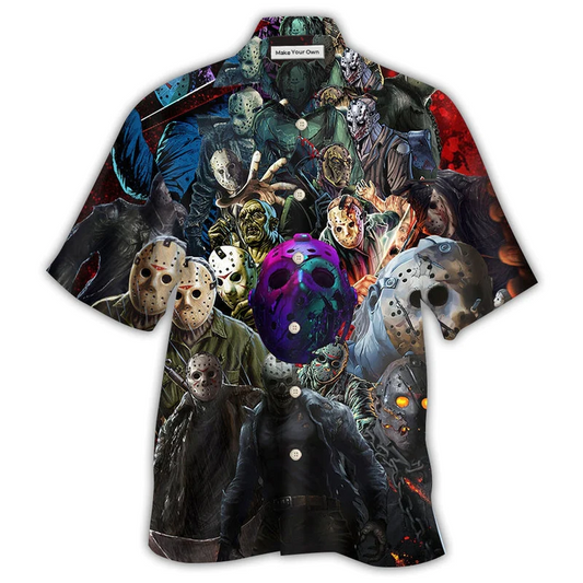Hawaiian Shirt / Adults / S Zombie Seiral Killers Jason Zombie - Hawaiian Shirt - Reefox