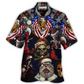 Hawaiian Shirt / Adults / S Skull Christmas USA Eagle Flag Skeleton Art - Hawaiian Shirt - Reefox