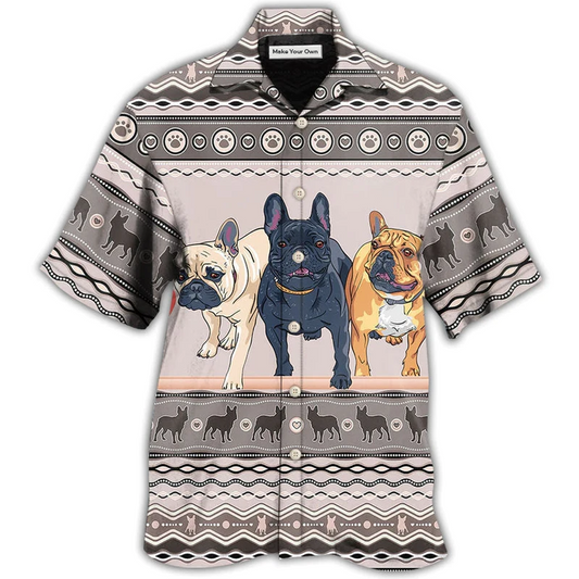 Hawaiian Shirt / Adults / S French Bulldog Lovely Pattern - Hawaiian Shirt - Reefox