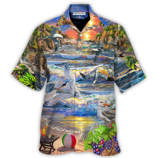 Beach - Today I Will Be Happier Than A Seagull With A French Fry - Hawaiian Shirt