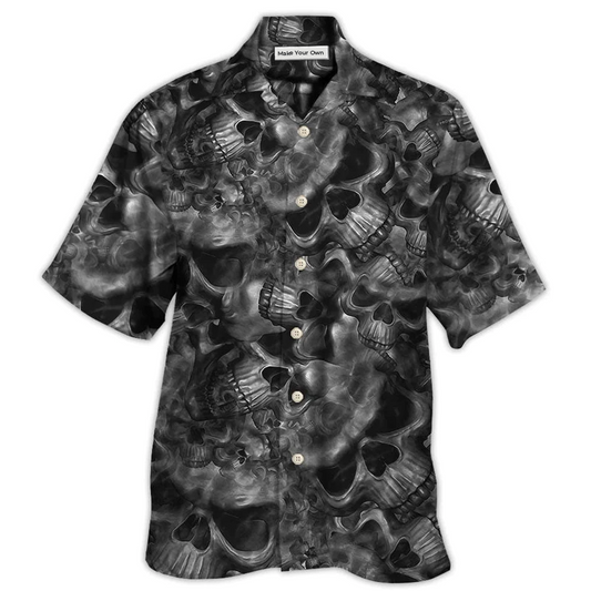 Hawaiian Shirt / Adults / S Skull Life's True Face Is The Skull - Hawaiian Shirt - Reefox