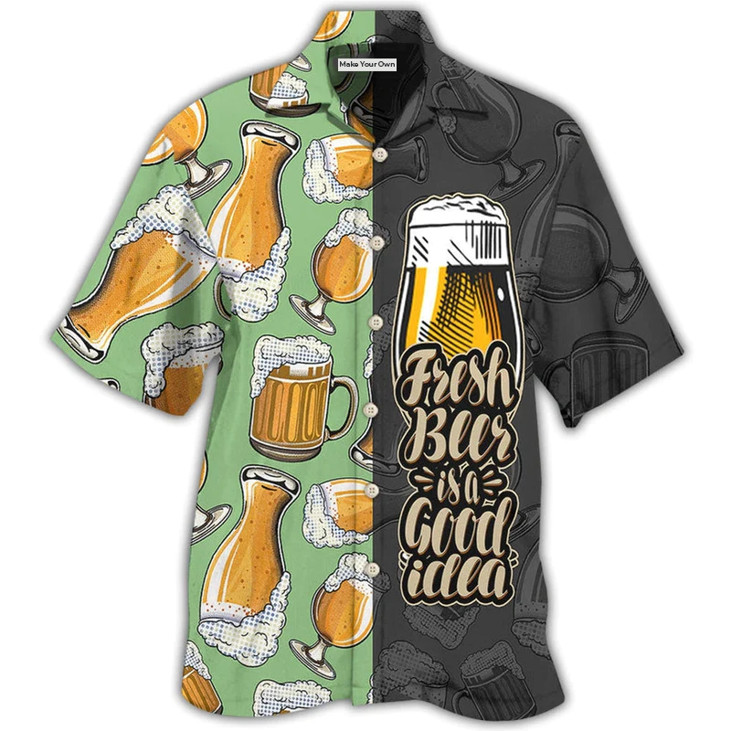 Hawaiian Shirt / Adults / S Beer Fresh Beer Is A Good Idea - Hawaiian Shirt - Reefox