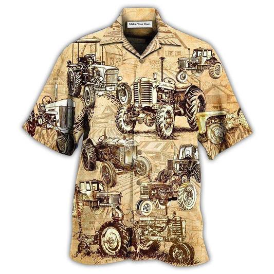 Hawaiian Shirt / Adults / S Tractor Farm All I Want To Do Is Work On My Farm - Hawaiian Shirt - Reefox