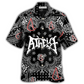Hawaiian Shirt / Adults / S Atheist Black And White Paisley Pattern - Hawaiian Shirt - Reefox