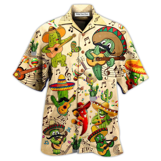 Hawaiian Shirt / Adults / S Cactus Love Music Very Much - Hawaiian Shirt - Reefox