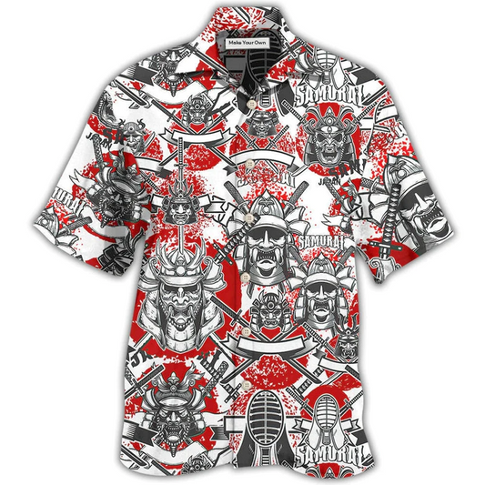 Hawaiian Shirt / Adults / S Samurai Japan Red style - Hawaiian shirt - Reefox