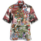 Hawaiian Shirt / Adults / S Farm Animals Happy With Xmas Night - Hawaiian Shirt - Reefox