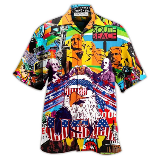 Hawaiian Shirt / Adults / S America Proud Forever - Hawaiian Shirt - Reefox