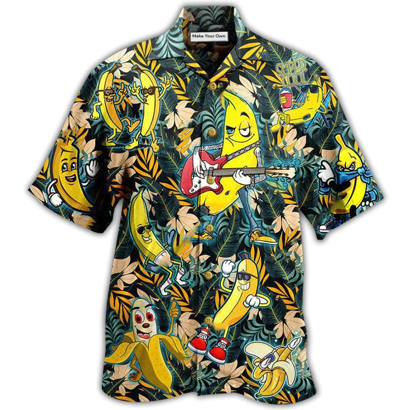 Hawaiian Shirt / Adults / S Fruit Banana Happy - Hawaiian Shirt - Reefox