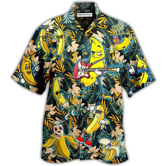 Hawaiian Shirt / Adults / S Fruit Banana Happy - Hawaiian Shirt - Reefox