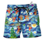 Beach Short / Adults / S Christmas Dancing Reindeers Happy - Beach Short Reefox - Owls Matrix LTD