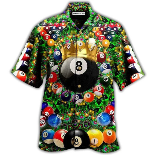 Hawaiian Shirt / Adults / S Billiard Warning Pool On Duty - Hawaiian Shirt - Reefox