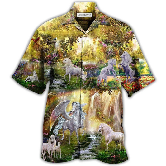 Hawaiian Shirt / Adults / S Horse Mysterious Paradise - Hawaiian Shirt - Reefox