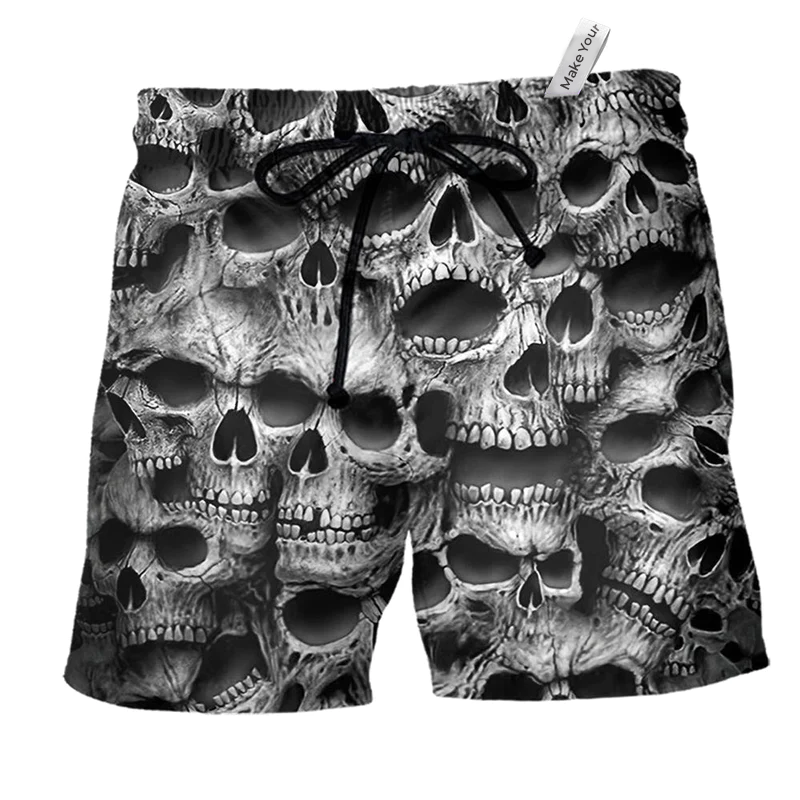 Beach Short / Adults / S Skull No Fear No Pain - Beach Short Reefox - Owls Matrix LTD