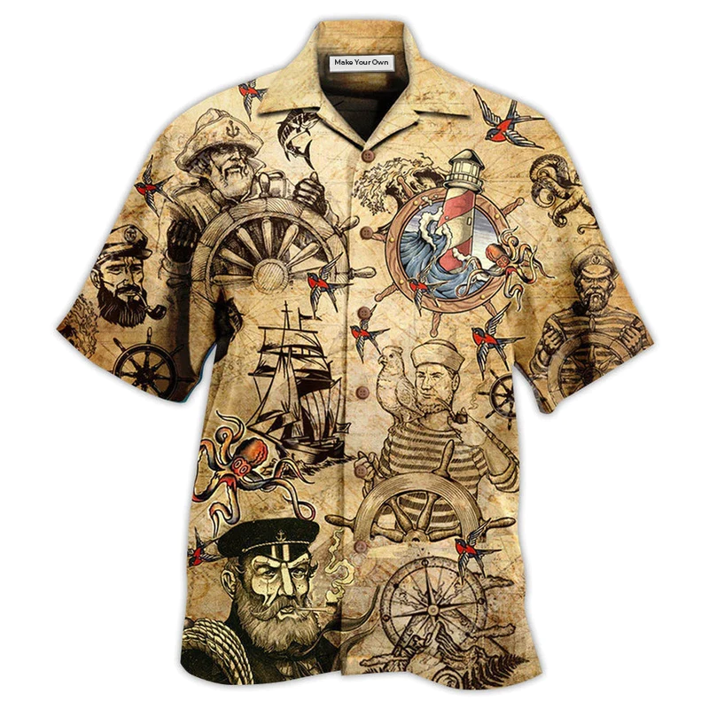 Hawaiian Shirt / Adults / S Sailing Sailor A Smooth Sea Never Made A Skilled Sailor - Hawaiian Shirt - Reefox