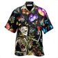 Hawaiian Shirt / Adults / S Skull Love Butterfly Overnight - Hawaiian Shirt - Reefox