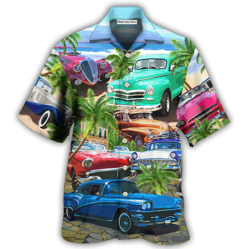 Hawaiian Shirt / Adults / S Car Classic Make Me Happy Love Beach - Hawaiian Shirt - Reefox