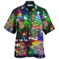 Hawaiian Shirt / Adults / S Dinosaur Bright In Christmas Night - Hawaiian Shirt - Reefox