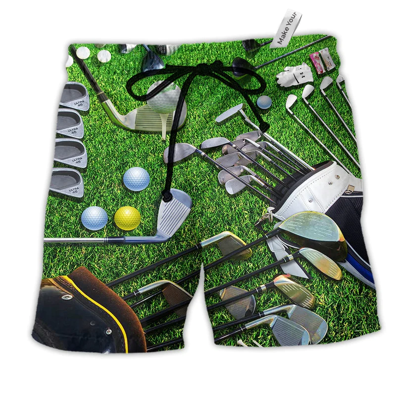Beach Short / Adults / S Golf Is Always A Good Idea Green - Beach Short Reefox - Owls Matrix LTD