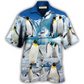 Penguin Cute Style In Snow - Hawaiian Shirt - Reefox