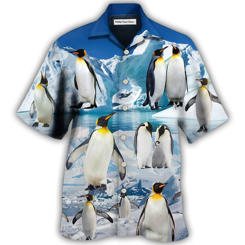 Penguin Cute Style In Snow - Hawaiian Shirt - Reefox