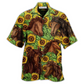 Hawaiian Shirt / Adults / S Horse And Sunflowers Amazing - Hawaiian Shirt - Reefox