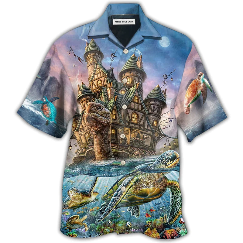 Hawaiian Shirt / Adults / S Turtle Play In The Sea cool - Hawaiian shirt - Reefox