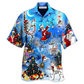 Hawaiian Shirt / Adults / S Christmas And Skull Merry Xmas Night - Hawaiian Shirt - Reefox