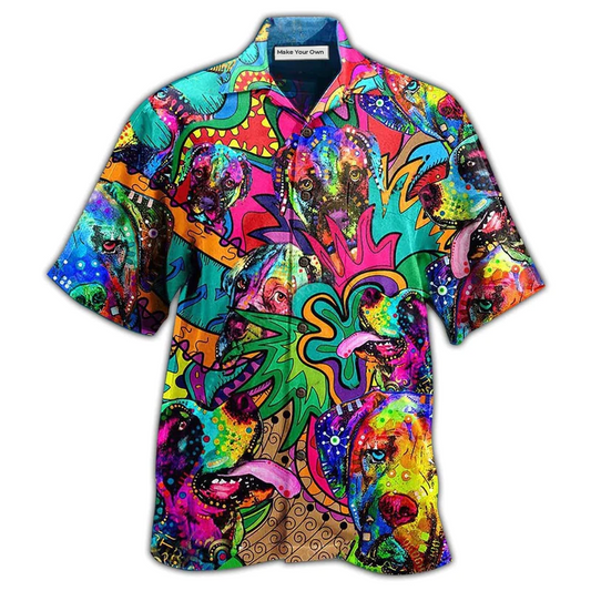 Hawaiian Shirt / Adults / S Hippie Dogs Colorfull Style - Hawaiian Shirt - Reefox
