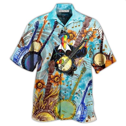 Hawaiian Shirt / Adults / S Banjo Music Cheerful Melodies From Banjo - Hawaiian Shirt - Reefox