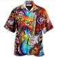 Hawaiian Shirt / Adults / S Guitar Music Guitar Go Where - Hawaiian Shirt - Reefox