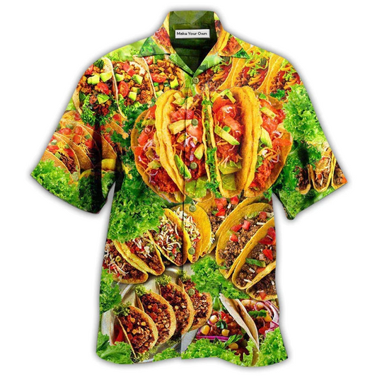 Hawaiian Shirt / Adults / S Food More Tacos Porfavor Cool - Hawaiian Shirt - Reefox