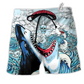 Beach Short / Adults / S Shark Love Skull Style Hot Air Balloon- Beach Short Reefox - Owls Matrix LTD