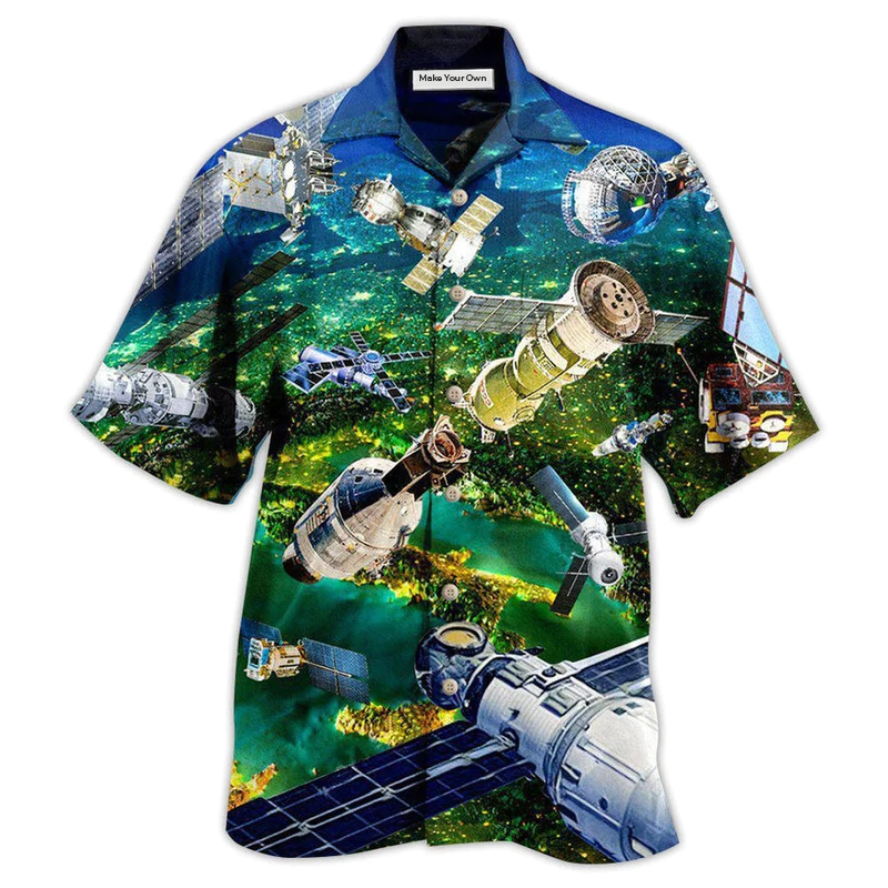 Hawaiian Shirt / Adults / S Satellite I Need More Space - Hawaiian Shirt - Reefox