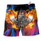 Beach Short / Adults / S Hot Rod Fire So Cool - Beach Short Reefox - Owls Matrix LTD