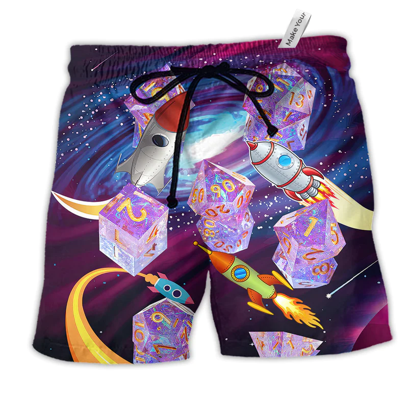 Beach Short / Adults / S D20 Galaxy Where Are Space Ship Going - Beach Short Reefox - Owls Matrix LTD