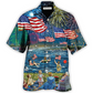 Hawaiian Shirt / Adults / S America Independence Day Fun Day - Hawaiian Shirt - Reefox