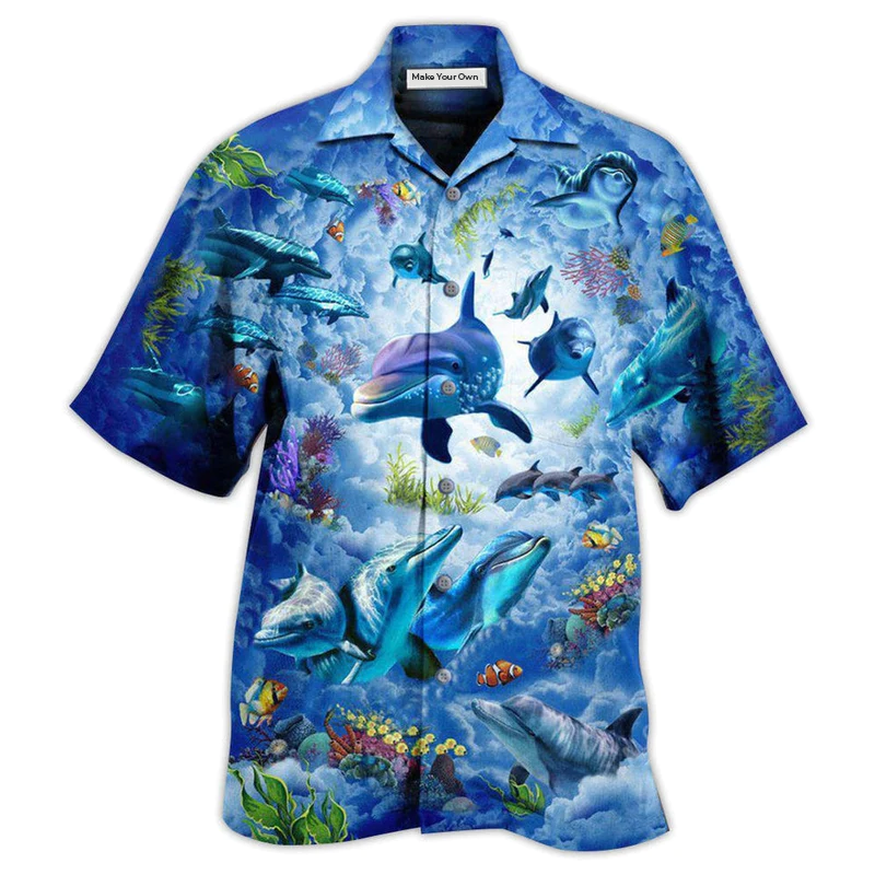 Hawaiian Shirt / Adults / S Dolphin My Lovely Animal Is A Dolphin - Hawaiian Shirt - Reefox