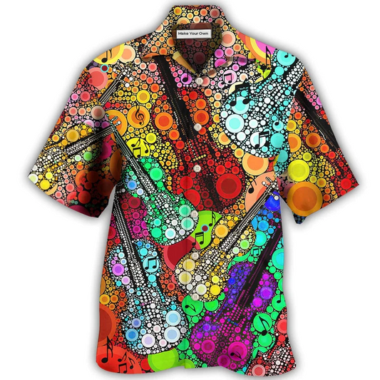 Hawaiian Shirt / Adults / S Guitar Scroll Bubble - Hawaiian Shirt - Reefox