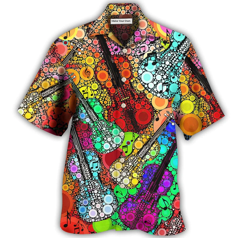 Hawaiian Shirt / Adults / S Guitar Scroll Bubble - Hawaiian Shirt - Reefox