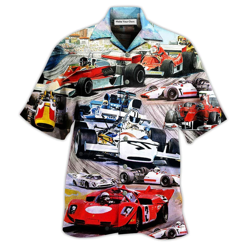 Hawaiian Shirt / Adults / S Car Racing Fast Cool Style - Hawaiian Shirt - Reefox
