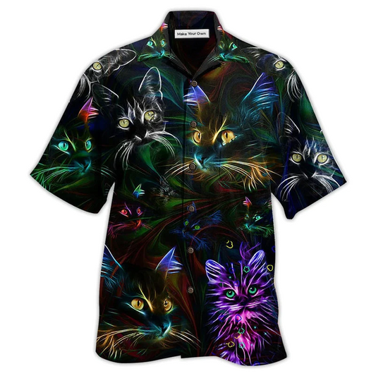 Hawaiian Shirt / Adults / S Cat Lovely Don't Care - Hawaiian Shirt - Reefox
