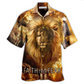 Hawaiian Shirt / Adults / S Jesus Lion Faith Over Fear Psalms - Hawaiian Shirt - Reefox
