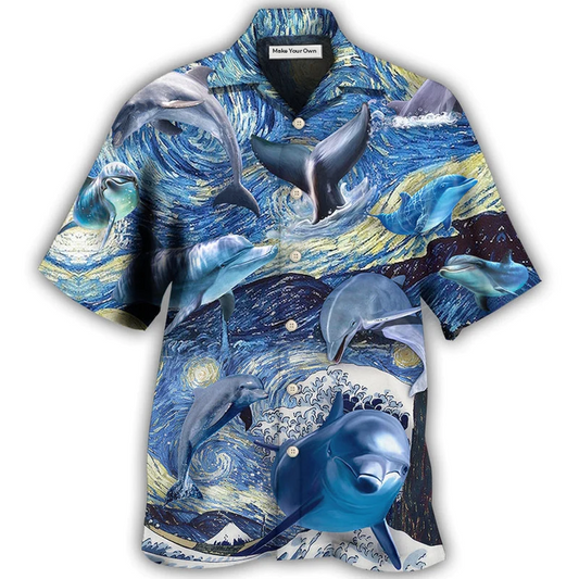 Hawaiian Shirt / Adults / S Dolphin Love His Friend - Hawaiian Shirt - Reefox