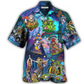 Hawaiian Shirt / Adults / S Hippie Love Life Party Over Night - Hawaiian Shirt - Reefox