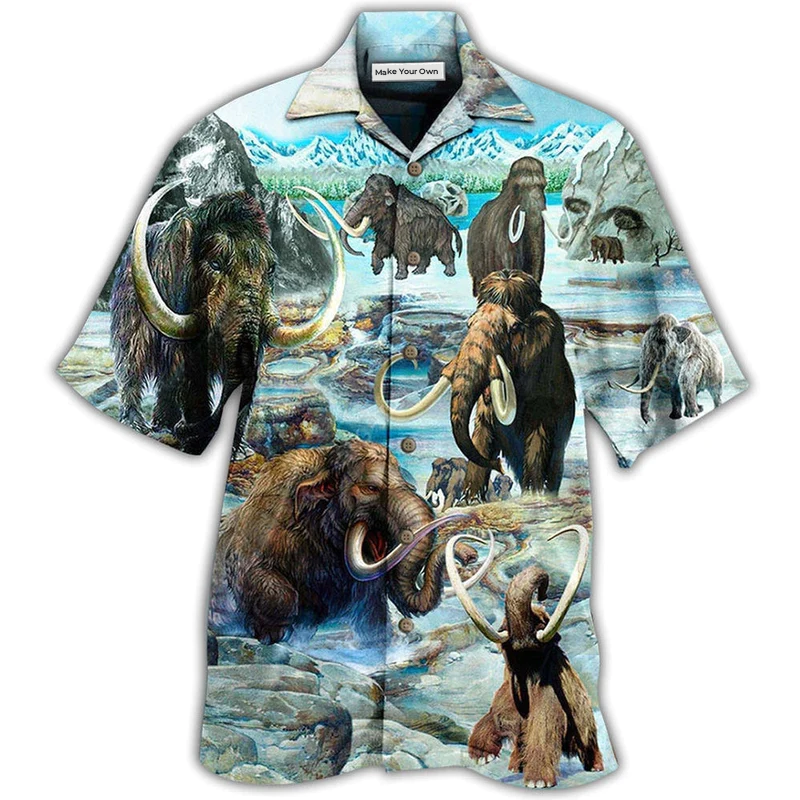 Mammoth Animals Back To Time Mammoth Alive - Hawaiian Shirt - Reefox